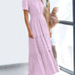 Hot Sale 70% OFF⏰Women's V Neck Short Sleeve Dress🎉Lightweight Elastic Waist Dress