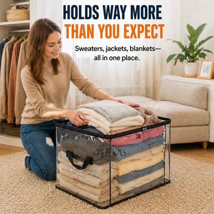 LAST DAY BUY 2 GET 1 FREE⏳Transparent Storage Bag💕UK Dust & Moisture-Proof Large, Ultimate Organizer