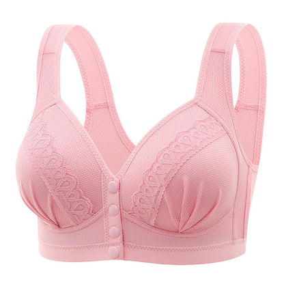 📢📢50% OFF !! ⏰Front Button Breathable Skin-Friendly Cotton Bra