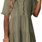 🔥🌈2026 Summer Hot Sale 70% OFF🌈Women's V Neck Ruffle Casual A-Line Flowy Swing Shift Dress