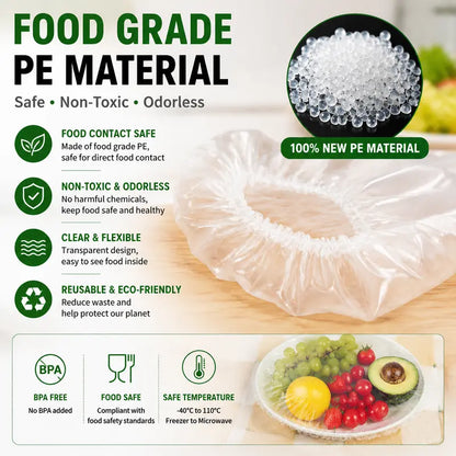 🏆Best Seller #1🔥100PCS Disposable Stretch Food Covers for Bowls & Plates