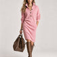 Casual Knitted Stand Collar Long Dress