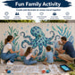 🐙 Reusable Ocean Octopus Mural Stencil Set | Bring Plain Walls & Fences to Life with a Bold Underwater Scene 🌊🎨✨