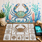 🐙 Reusable Ocean Octopus Mural Stencil Set | Bring Plain Walls & Fences to Life with a Bold Underwater Scene 🌊🎨✨