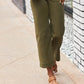 🍁Must-Have👖Twill Stretch Cropped Pants💷70% OFF Flash Deal