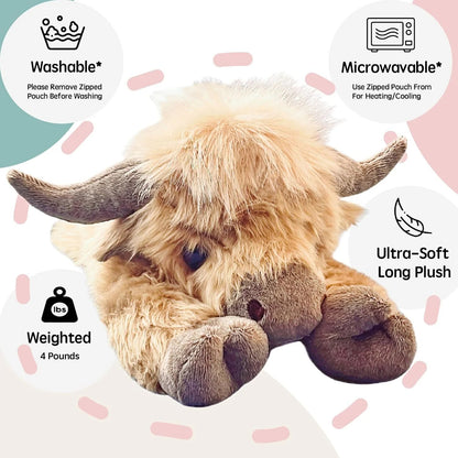 🥳 Mega Sale 60%OFF🎁Cute Cartoon Highland Cow Cuddly Toy🔥Buy 2 Free Shipping