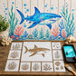 🐙 Reusable Ocean Octopus Mural Stencil Set | Bring Plain Walls & Fences to Life with a Bold Underwater Scene 🌊🎨✨