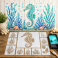 🐙 Reusable Ocean Octopus Mural Stencil Set | Bring Plain Walls & Fences to Life with a Bold Underwater Scene 🌊🎨✨