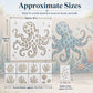 🐙 Reusable Ocean Octopus Mural Stencil Set | Bring Plain Walls & Fences to Life with a Bold Underwater Scene 🌊🎨✨