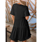 🔥🌈2026 Summer Hot Sale 70% OFF🌈Women's V Neck Ruffle Casual A-Line Flowy Swing Shift Dress