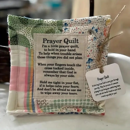 🔥Christmas Sale✝️Best Encouraged And Blessed Gift-Prayer Quilt with cross inside