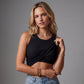 Built-in Bra Ribbed Round Neck Tank Top