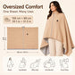 💥 HALF PRICE — £22.99TODAY ONLY! 🔥Wearable Heated Shawl 3 Heat Levels Portable Thermal Wrap