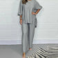 Women's Long Sleeve High Waisted Wide Leg Pants Suit