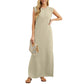 Women's Wrinkle-Free Casual Dress with Split Hem