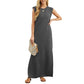 Women's Wrinkle-Free Casual Dress with Split Hem