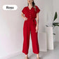 (48% OFF🔥Buy 2 Free Shipping) 💖Women's V-Neck Short-Sleeve Casual Jumpsuit