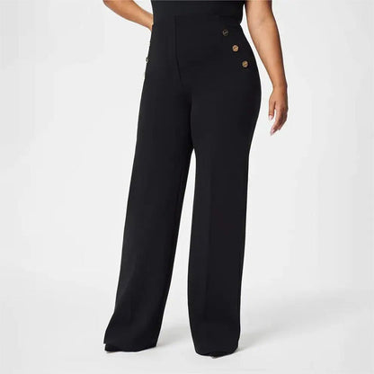 💖 50%OFF⚡Three lengths available 💖Women's Plus-Size High Stretch High-Waist Wide-Leg Pants