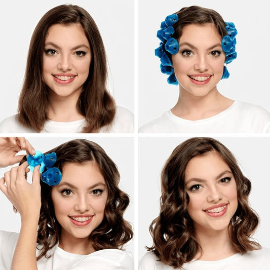 No Heat, No Damage! Get Salon-Worthy Curls at Home! 💁‍♀️No Heat Silicon Hair Curlers