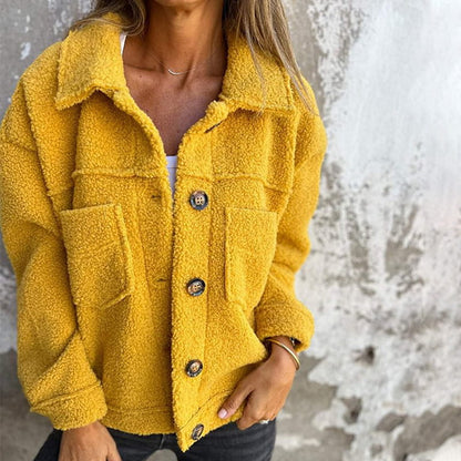 49% OFF🍂Big sale🍂Women's Warm Lapel Cropped Jacket