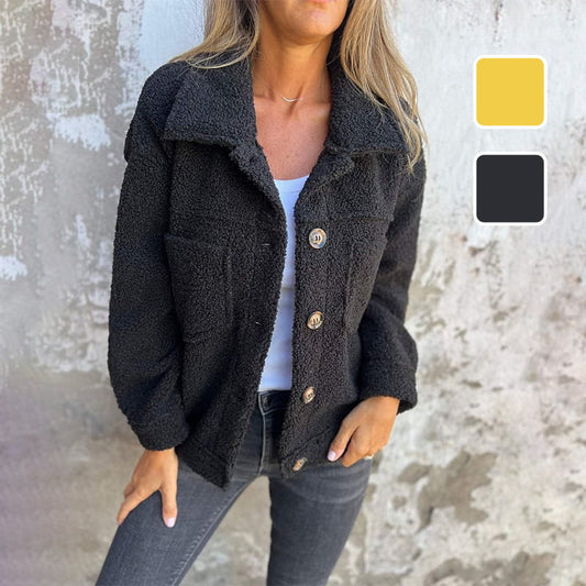 49% OFF🍂Big sale🍂Women's Warm Lapel Cropped Jacket