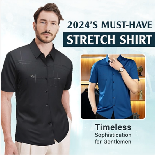 Buy 2 free shgipping🔥Men's Business Short-Sleeved Stretch Shirt