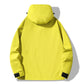 Outdoor Waterproof Windproof Solid Zipper Hooded Jacket