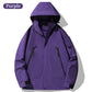Outdoor Waterproof Windproof Solid Zipper Hooded Jacket