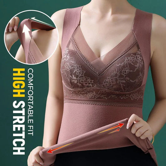 🎉Hot Sale 60%OFF⚡2-in-1 Built-in Bra Thermal Underwear