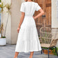 Hot Sale 70% OFF⏰Women's V Neck Short Sleeve Dress🎉Lightweight Elastic Waist Dress