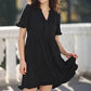 🔥🌈2026 Summer Hot Sale 70% OFF🌈Women's V Neck Ruffle Casual A-Line Flowy Swing Shift Dress
