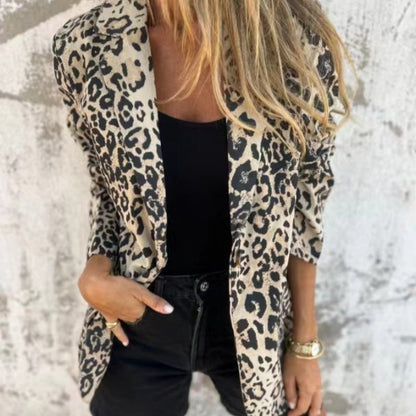 💥 Limited Time Discount: Enjoy 60% OFF💥Women's Fashion Leopard Print Blazer