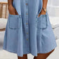 ⭐ 50 % de réduction ! ⭐ Mini-robe en denim bleu – col, manches en dentelle, poches latérales. Quand le décontracté rencontre l'élégance ! 💃