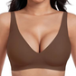 Deep V Plunge Push-up Wirefree Seamless Bra