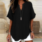 🌸Hot Sale70% OFF👕Fashion Loose Solid Color Short Sleeve Top