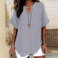 🌸Hot Sale70% OFF👕Fashion Loose Solid Color Short Sleeve Top