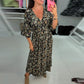 ⏳Time-limited Special 60%OFF⏰V-neck comfy Printed long Dress