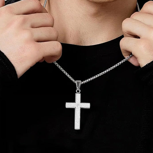Stainless Steel Cross Pendant Necklace for Men & Women