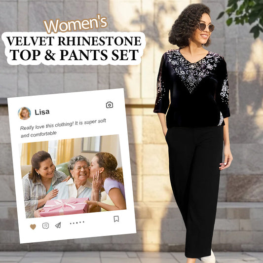 🔥 Flash Sale: 70% Off Your Dream Velvet Rhinestone Set 🔥