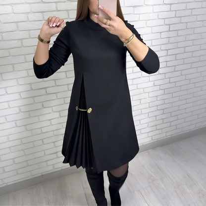 Hot sale 60% OFF 🎁Elegant Long Sleeve Pleated Panel Dress