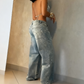 Hot sale 60% OFF🎁Women’s Sparkling Rhinestone Wide-Leg Jeans