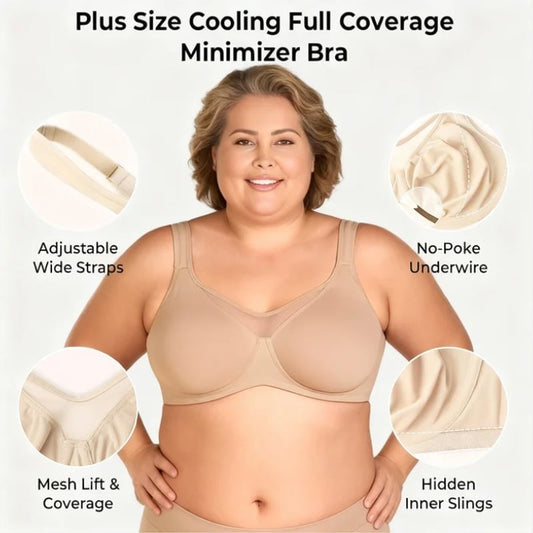 🔥Last Day Special Price £7.99💐Women's Elegant Sheer Full Coverage Plus Size Bra
