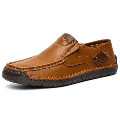 👞Classic Men’s Slip-On Leather Shoes – Premium Calfskin, All-Day Comfort & Effortless Style