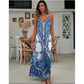 ⏳LAST DAY SALE: ONLY ￡12.99!!🎁Women’s Retro Print V-Neck Sleeveless Maxi Dress
