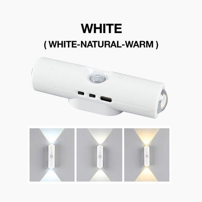 Buy 2 get 1 free💡Smart LED Motion Sensor Night Light, 🌈Dimmable RGB Color Changing Wall Lamp, USB Rechargeable Gradient Magnetic Stick-on Ambient Light for Bedroom, Hallway, Entryway Home Lighting Decor Accessories