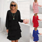 Women's Layered Ruffle Long Sleeve Dress