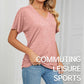⏳LAST DAY SALE 50% OFF💕Women's V-Neck Loose Soft Solid Color Short Sleeve Top