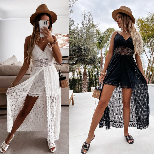 New Arrival 70% OFF👗Cut-Out Leisure Jumpsuit✨Women's Spaghetti Strap Loose Vacation Style