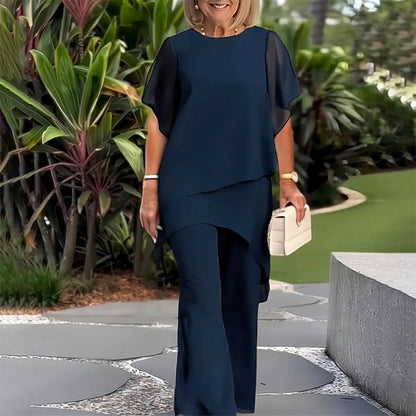 🌸70% OFF New🌸 Irregular Design Two-Piece Set 🎁High-Waist Wide-Leg Pants Outfit