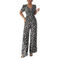 🎁New arrival 70% OFF💥Leopard Print V-Neck Wide-Leg Jumpsuit